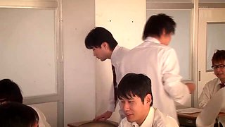 japanese students dicking fat ass milf teacher in classroom