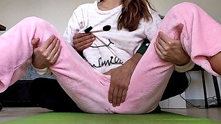 Stepbrother Teases 18yo Stepsister with Small Tits Until She Cums Hard