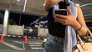 Shy Thai amateur girl gets a big cock as a birthday present