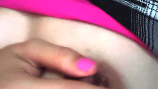 I show you my small tits while I talk to you horny
