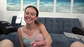Amateur teens Mike and Emily explore pleasure with dirty talk and naughty sex toys