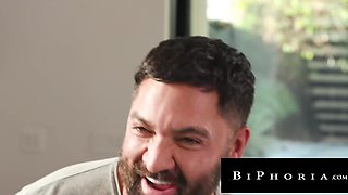 Hot wifey catches her husband with his best friend and just joins