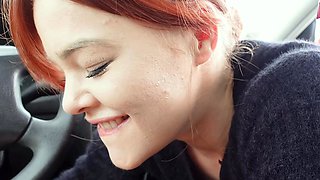 German amateur teen wants to cheat on blowjob car date