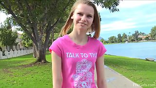 Shy Teen Catarina's Hidden Peek