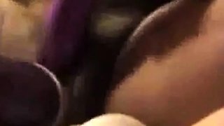 Hairy BBW Fists Herself with a Huge Dildo on Webcam
