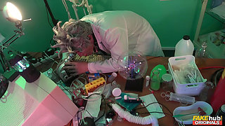Fakehub Originals - Mad Scientist Steve Brings a Gorgeous Doll Lady Bug to Life & Gives Her a Wild Lab Workout