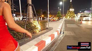 Santas helper uniform looks great on HOT big ass Thai girlfriend