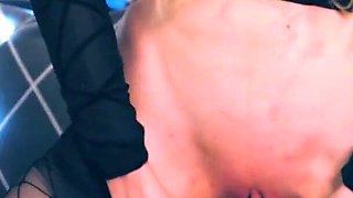 Scoopcake fucking herself in hot nylon action with double layers