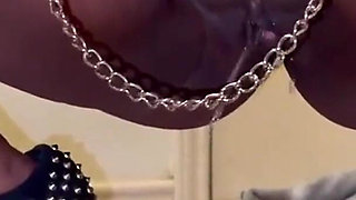 Sqauting Pissing in a Glass Swallowing My Piss Pouring It All Over My Big Boobs