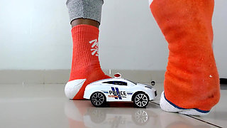 Patrol Car Feet Stomped and Breast Repress