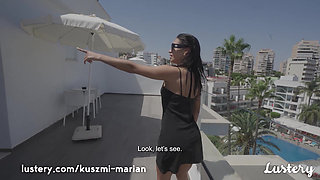 Risky public sex in a toilet at the beach and lots of passionate fucking and oral