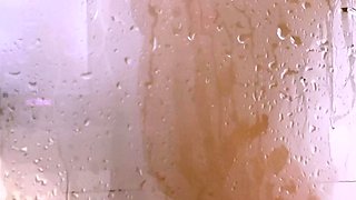 Brunette amateur babe strips off and masturbates