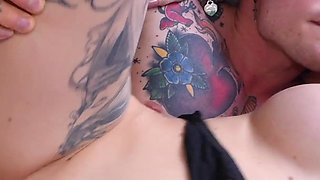 Sam Garro Adventures Ep.1: Tattooed Alt Effy Lil Huge Fake Tits - Sloppy Deepthroat, Titjob, Rough Fuck & Massive Cum in Mouth