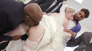 Slammed Brides Goes Wet, Emily Belle, 5on1, Bbc, Atm, Balls Deep