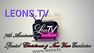 Amazing new year party with two petite hot college girls in different costumes to play with a cock and balls