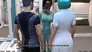 Stranded in Space - Hot Black Vitiligo Girl and Doctor Starts a Make Out Session