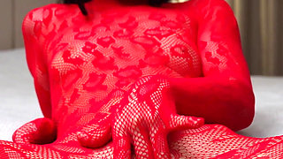 I Love This Fishnet Bodysuit so Much That When I Put It on, I Can't Help but Touch My Pussy.