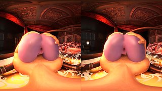 Hot 3D redhead licking a pussy while getting fucked