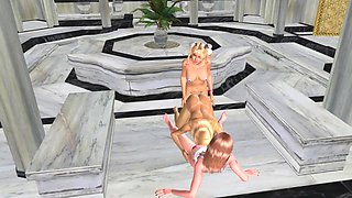 3 DIMENSIONAL T-girl Threeway Part 1: Hermaphroditism Hooks Up with 2 Fantastic Broads for Torrid Animated Manga porn Unclothe & Striptease Penetrate Taunt