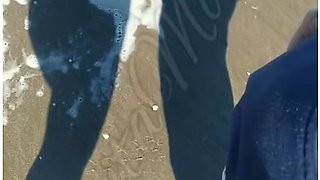 We Went For A Walk To The Public Beach Argentina And A Homemade Blowjob Came Out