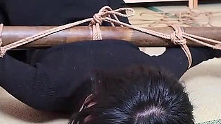 Xr40-a Girl in Black Stocking Is Tied to a Cross