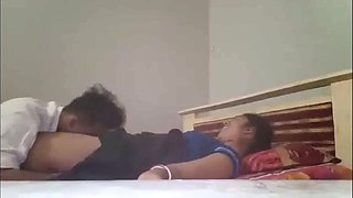 Indian Slender Wifey Fellatio and Standing Porking