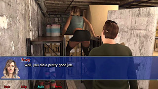 The office wife #19 - Stevie cum all over Stacy's skirt.