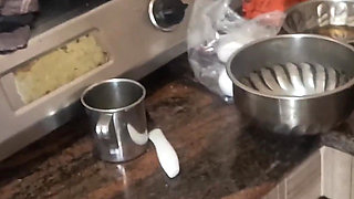 Housewife Fucking in Kitchen