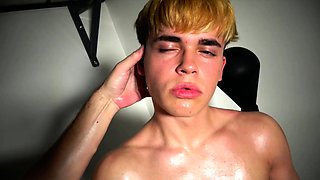 Handsome Czech Twink Gets Intense Handjob on Teen Cock