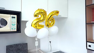 Ana Sasuga 26th Birthday : Her First 6on1 Gangbang, Triple Anal