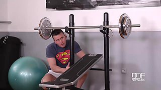 Missing Panties - A Horny Blonde's Juicy Gym Blowjob