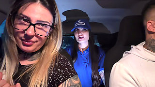 Frenstista accepted to give her pussy and got into the car when she took off her blouse we were surprised and when she put her tongue out