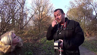 Tattooed Blonde Wife Wild Outdoor Car Fuck