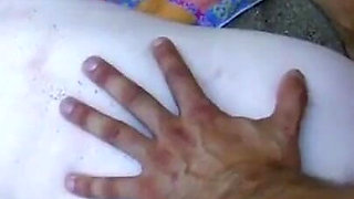 Redhead babe gets anally fucked on the beach