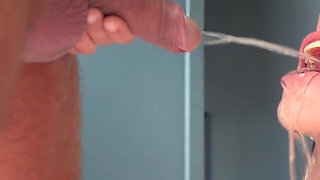 Drinking Odorous Pee From "leo Casanova", a Lot of Messy and Cum Facial Massive, Public Toilet