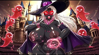 Dark sorcerer girl dance in her castle (Ai animation)