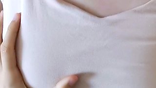 Small titted brunette amateur anal nailed at home