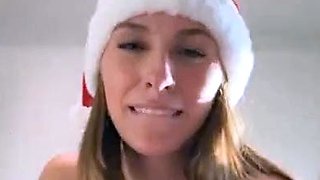 Angel Youngs A Blonde's Hot Pussy Already In Santa's