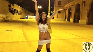 Crazy Latina Bitch Outdoor Public Naked Exhibitionism