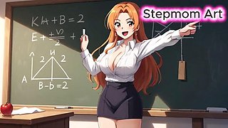 Hentai StepmomArts Teacher JOI Fingering Orgasm Instructions with Dirty Talk