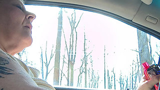 Masterbation in Car Driver Seat