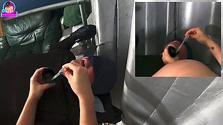 Femdom Ruined Orgasm & Double Cumshot - Amateur Slave Pegged & Humiliated