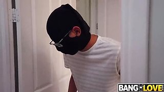 Burglar Diego Perez Gets Caught by Kenzie Love: Punishment Includes Blowjob & Cumshot