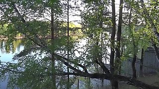 KristinaSlut Outdoor Flashing - Wet Pussy in Skirt Solo Public Nudity