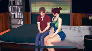 Japanese Stepmom Helping Her Stepson Relief From Breakup With His Girlfriend