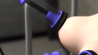 Black big cock bangs a hot Japanese teen with big boobs in cuffs