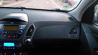 Hot MILF in Stockings Seduces a Taxi Driver in the Car in Public