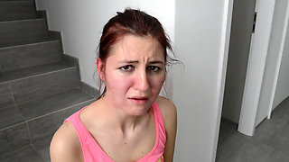 Face slapping hard - why the fuck did you touched my pizza? By domina Rea & slave Meg Magic