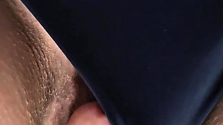 He CUMS Hard Inside Her Panties Under Her Skirt In a Crowded Bus