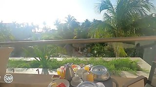 Silvercouple69 Teasing Under The Table Again – MILF Mom Flashing Panties